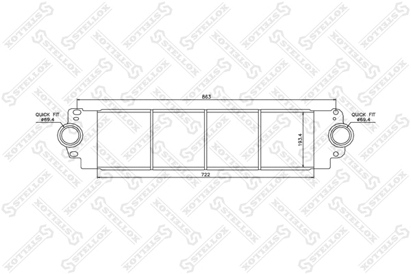 Refroidisseur d'air de suralimentation STELLOX 10-40078-SX