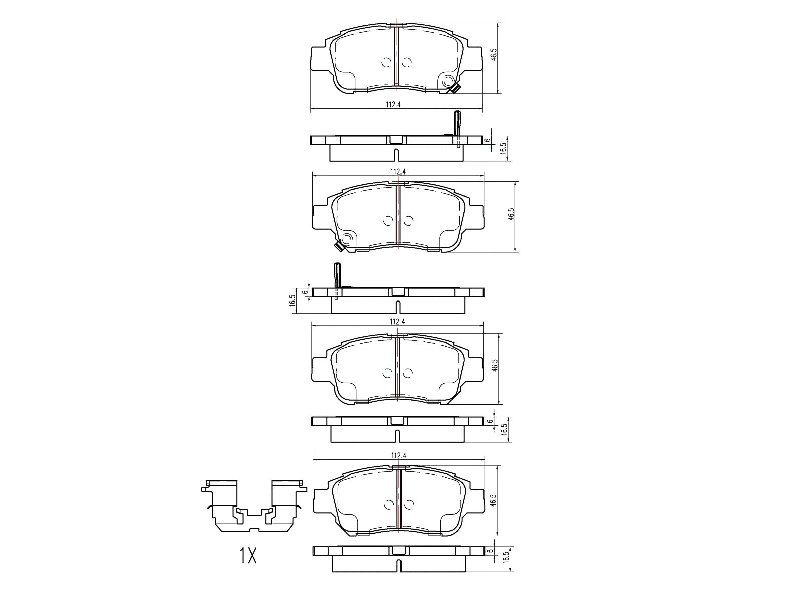 Kit de plaquettes de frein, frein à disque A.Z. Meisterteile AZMT-44-022-1068