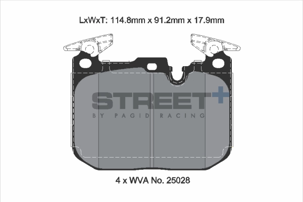 Kit de plaquettes de frein, frein à disque PAGID Racing T8194SP2001