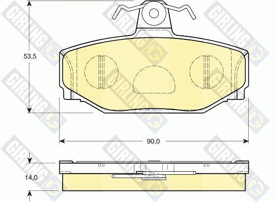 Kit de plaquettes de frein, frein à disque GIRLING 6113771