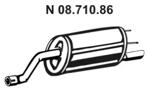 Silencieux arrière EBERSPÄCHER 08.710.86