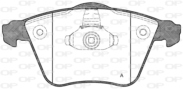 Kit de plaquettes de frein, frein à disque OPEN PARTS BPA0964.20