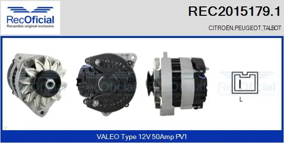 Alternateur RECOFICIAL REC2015179.1