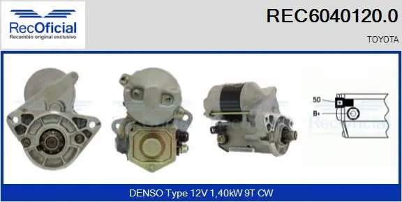 Démarreur RECOFICIAL REC6040120.0