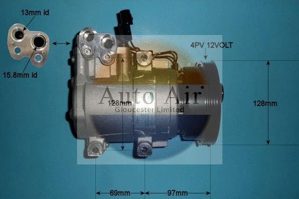 Compresseur, climatisation AUTO AIR GLOUCESTER 14-1017