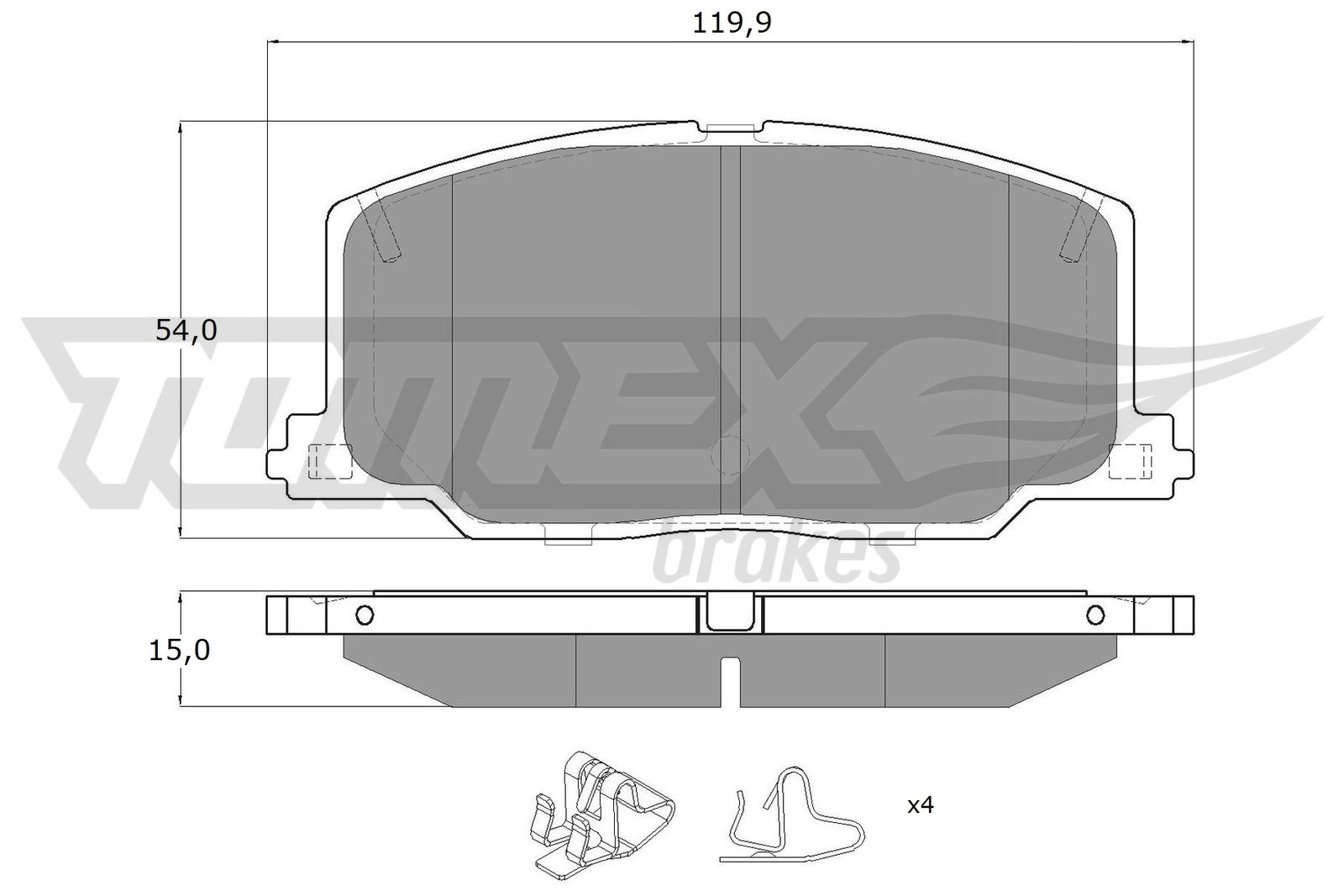 Kit de plaquettes de frein, frein à disque TOMEX Brakes TX 13-69