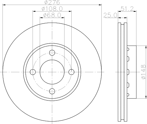Disque de frein MINTEX MDC1121
