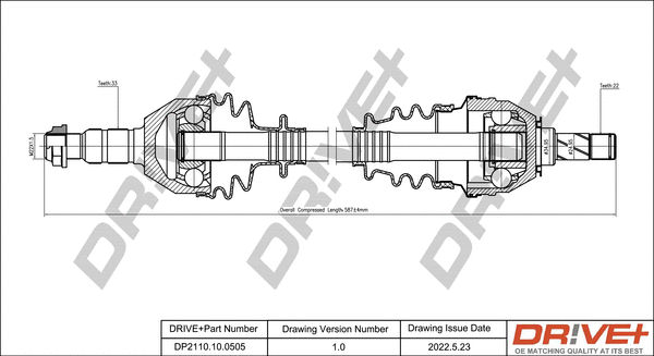 Arbre de transmission Dr!ve+ DP2110.10.0505