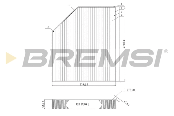 Filtre, air de l'habitacle BREMSI FC0406C