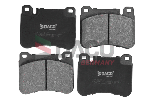 Kit de plaquettes de frein, frein à disque DACO Germany 322318