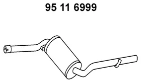 Silencieux central EBERSPÄCHER 95 11 6999