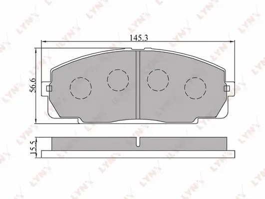 Kit de plaquettes de frein, frein à disque LYNXAUTO BD-7508