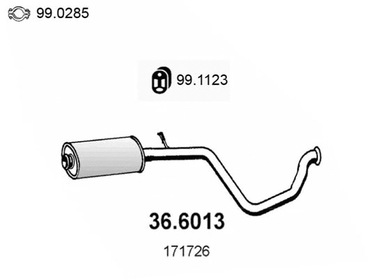 Silencieux central ASSO 36.6013
