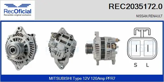 Alternateur RECOFICIAL REC2035172.0