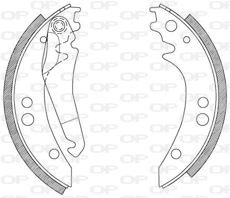 Jeu de mâchoires de frein OPEN PARTS BSA2065.00