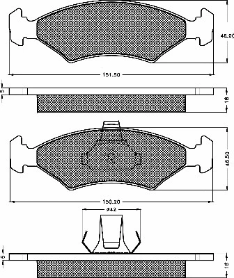 Kit de plaquettes de frein, frein à disque BSF 10276