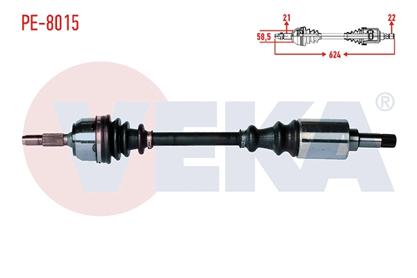 Arbre de transmission VEKA PE-8015