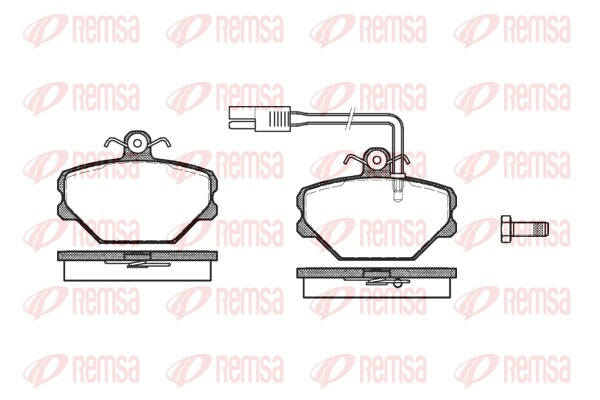 Kit de plaquettes de frein, frein à disque REMSA 0264.12