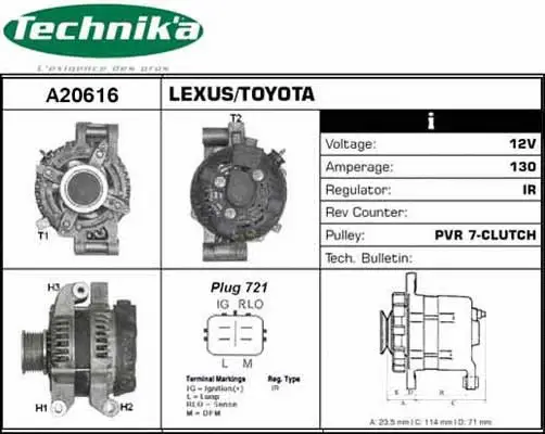 Alternateur Technika A20616