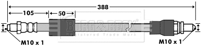 Flexible de frein BORG & BECK BBH7327