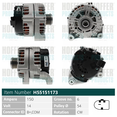 Alternateur HOFFER H55151173