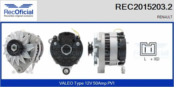 Alternateur RECOFICIAL REC2015203.2