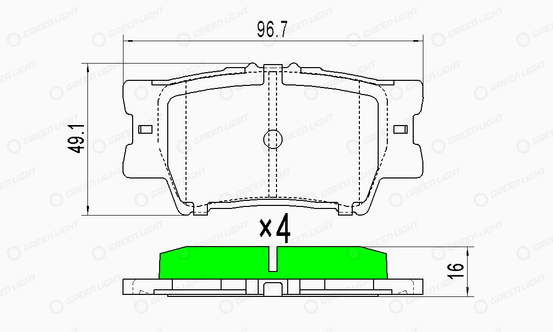 Kit de plaquettes de frein, frein à disque Automotive Adriado GLBP0233