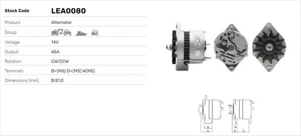 Alternateur LUSA LEA0080