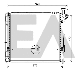 Radiateur, refroidissement du moteur EACLIMA 31R28098