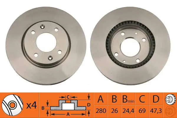 Disque de frein SB BR11117T