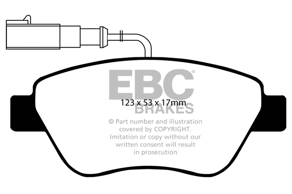 Kit de plaquettes de frein, frein à disque EBC Brakes DP21384/2