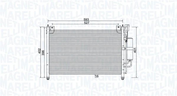 Condenseur, climatisation MAGNETI MARELLI 350203989000