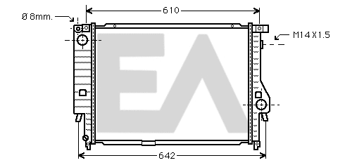 Radiateur, refroidissement du moteur EACLIMA 31R07069