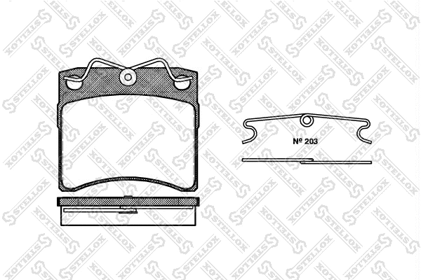 Kit de plaquettes de frein, frein à disque STELLOX 396 000B-SX
