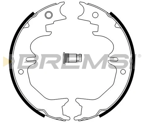 Jeu de mâchoires de frein, frein de stationnement BREMSI GF0965