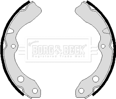 Jeu de mâchoires de frein BORG & BECK BBS6102