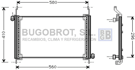 Condenseur, climatisation BUGOBROT 62-FT5127