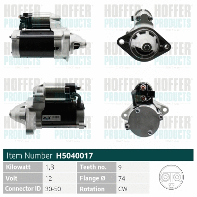 Démarreur HOFFER H5040017