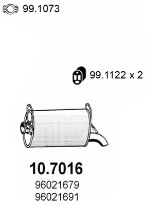 Silencieux arrière ASSO 10.7016