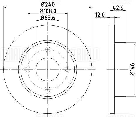 Disque de frein TRIALLI DF 263907