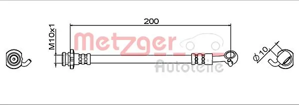 Flexible de frein METZGER 4111954