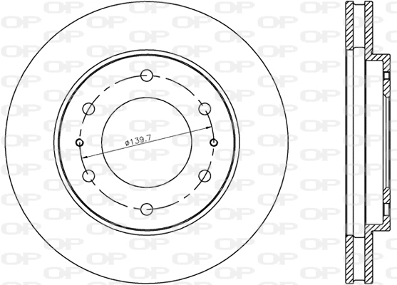 Disque de frein OPEN PARTS BDA2803.20