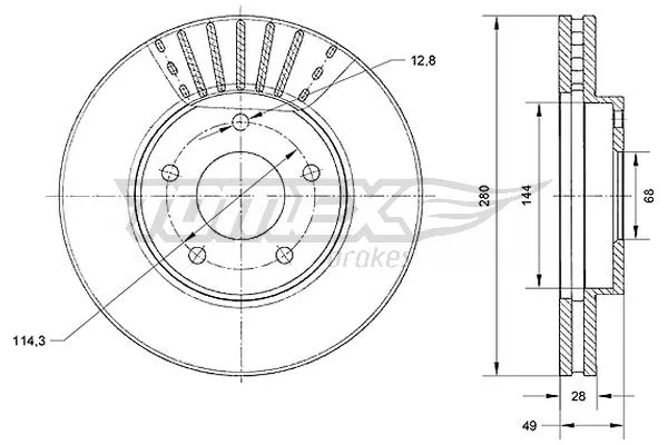 Disque de frein TOMEX Brakes TX 71-00