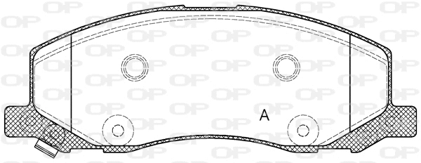 Kit de plaquettes de frein, frein à disque OPEN PARTS BPA1386.02