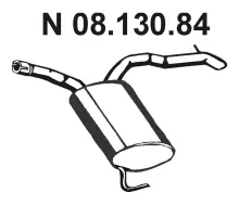Silencieux arrière EBERSPÄCHER 08.130.84