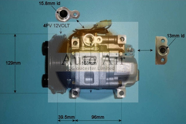 Compresseur, climatisation AUTO AIR GLOUCESTER 14-0031