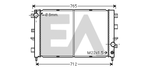 Radiateur, refroidissement du moteur EACLIMA 31R05060