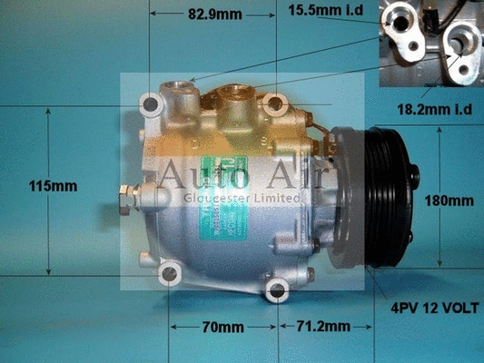 Compresseur, climatisation AUTO AIR GLOUCESTER 14-1184