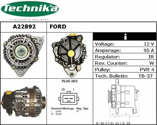 Alternateur Technika A22892