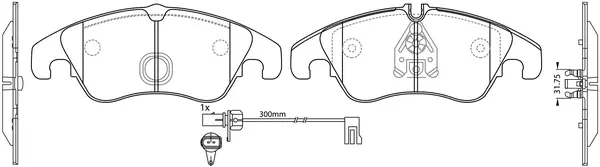 Kit de plaquettes de frein, frein à disque FIT FP3276E